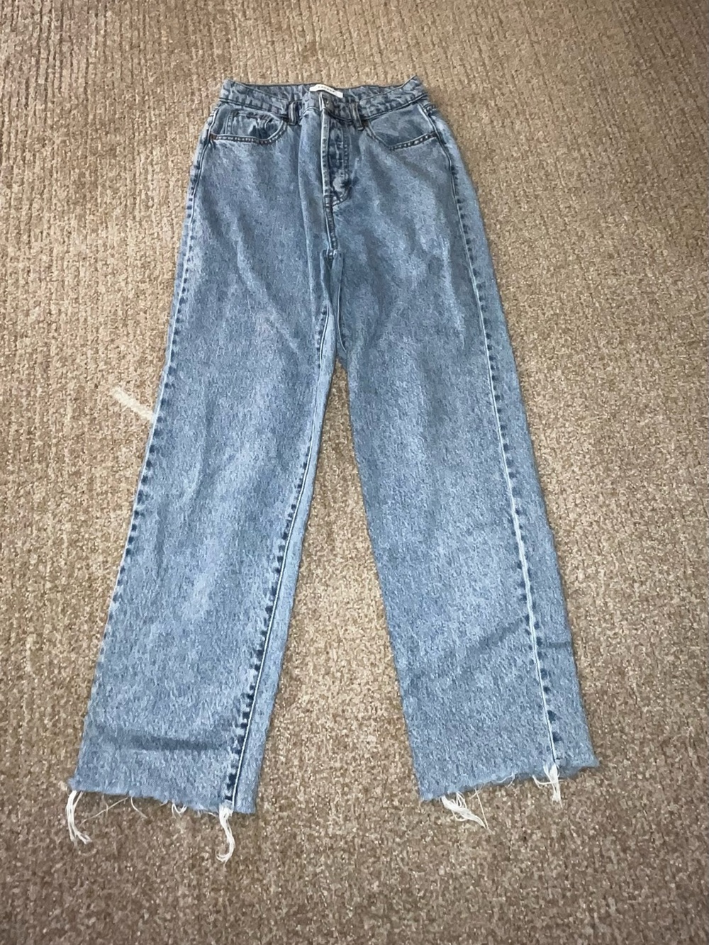 PacSun Light Blue High-Rise Straight Leg Jeans